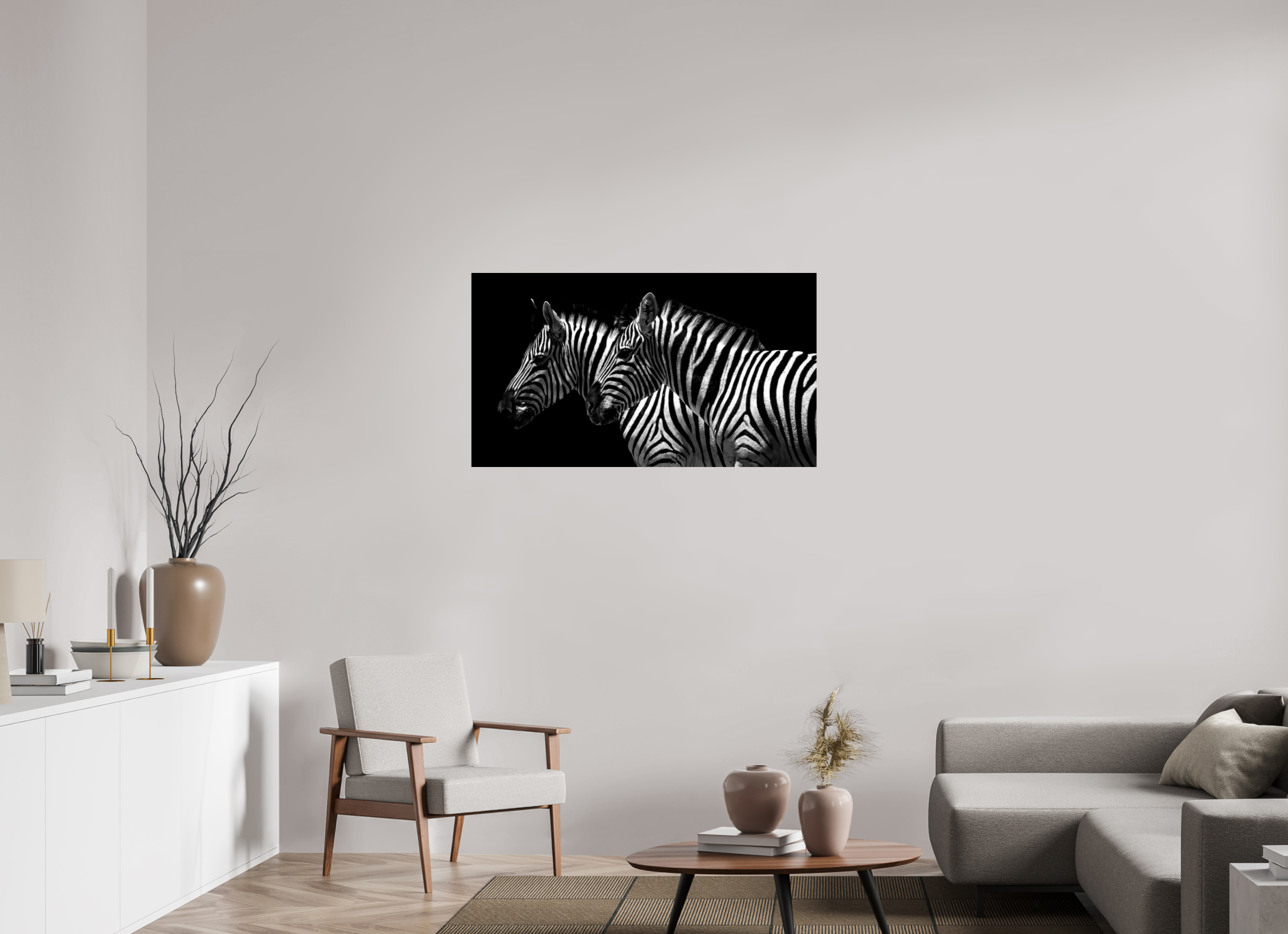 112 x 63 cm, FineArt Pearl "Zebras" auf strukturiertem Hahnemühle Fine Art-Papier (Nur als Print / Druck)