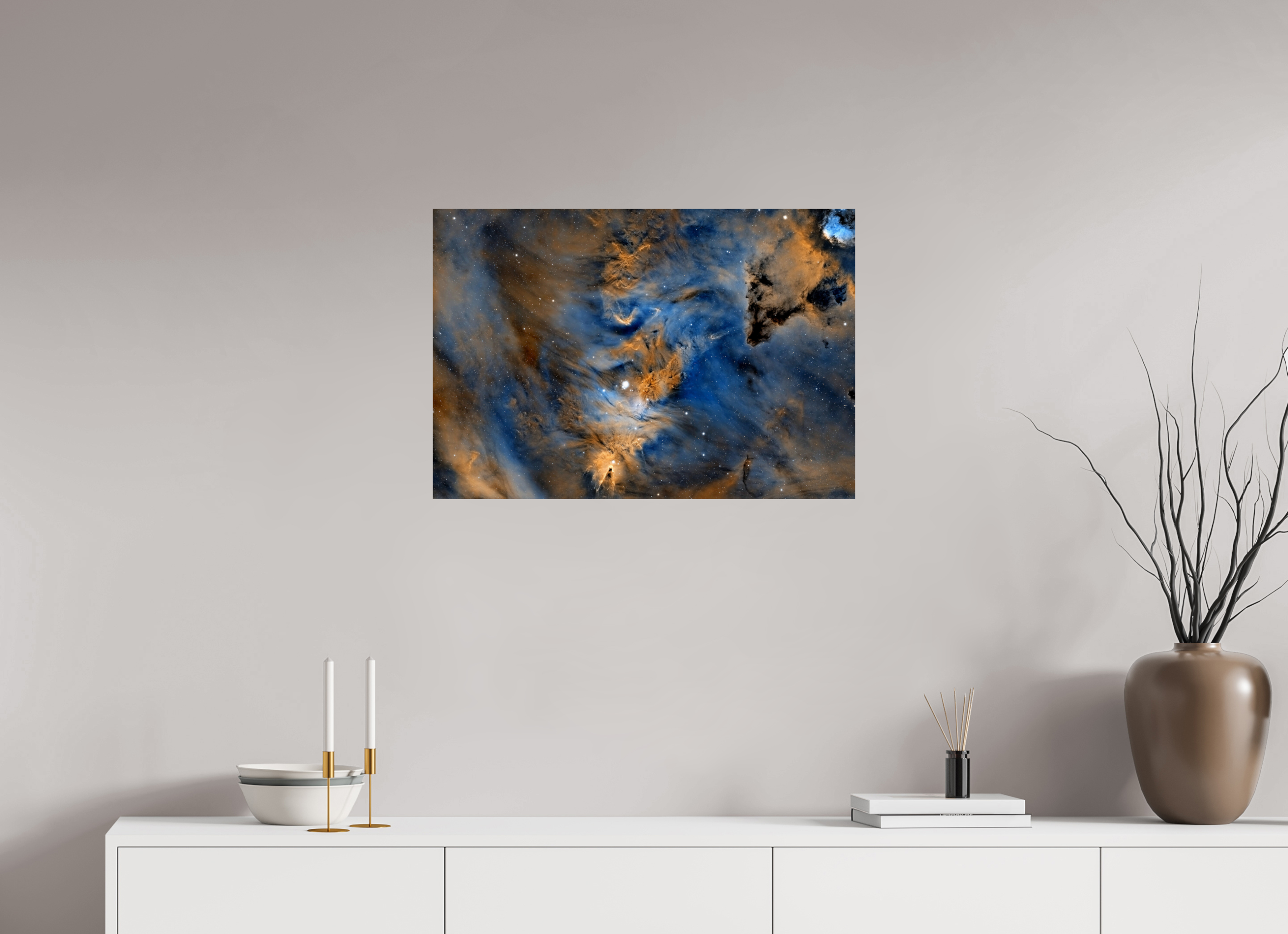 72,8 x 50 cm, FineArt Perl "Cone Nebula (NGC-2264)"auf strukturiertem Hahnemühle Fine Art-Papier (Nur als Print / Druck)