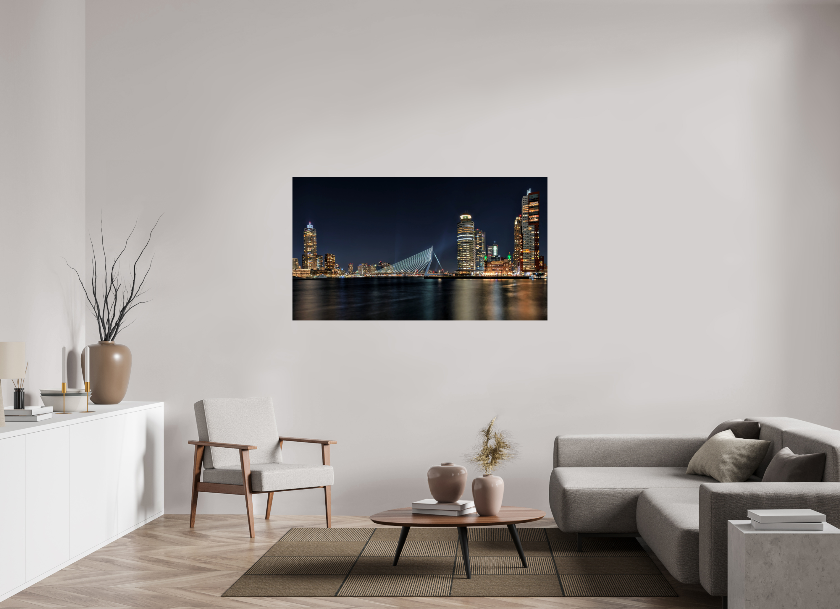 160 x 90 cm, FineArt Pearl "Rotterdam" auf strukturiertem Hahnemühle Fine Art-Papier (Nur als Print / Druck)