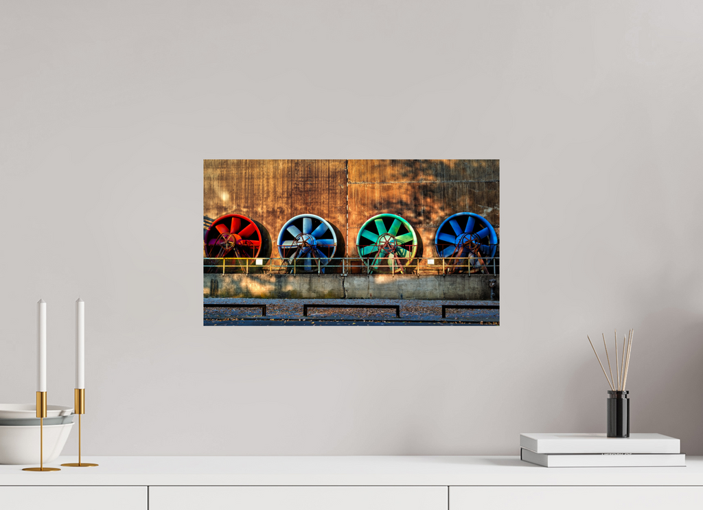 48 x 27 cm, FineArt Pearl "Turbinen" auf strukturiertem Hahnemühle Fine Art-Papier (Nur als Print / Druck)