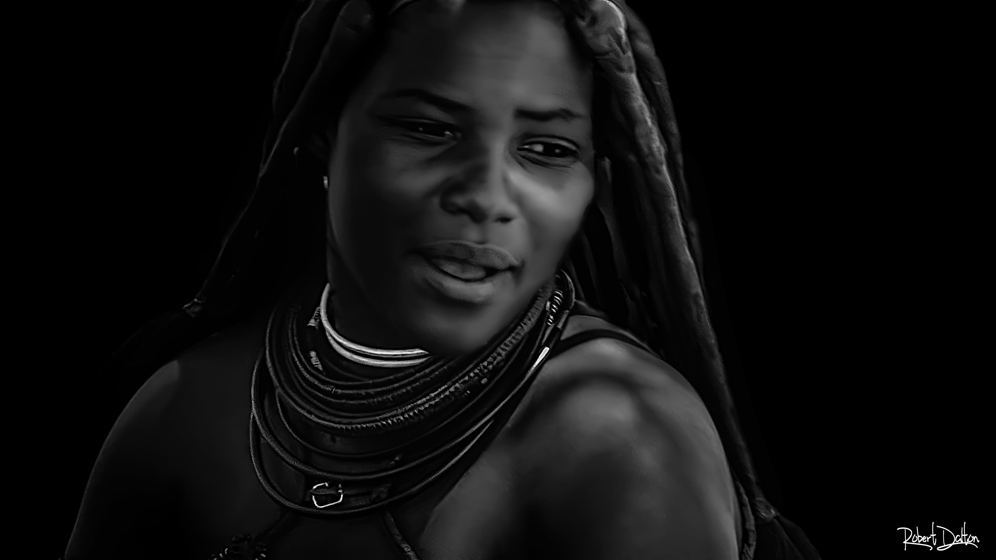 Main image „Himba-Frau“ auf strukturiertem Hahnemühle Fine Art-Papier (Nur als Print / Druck)