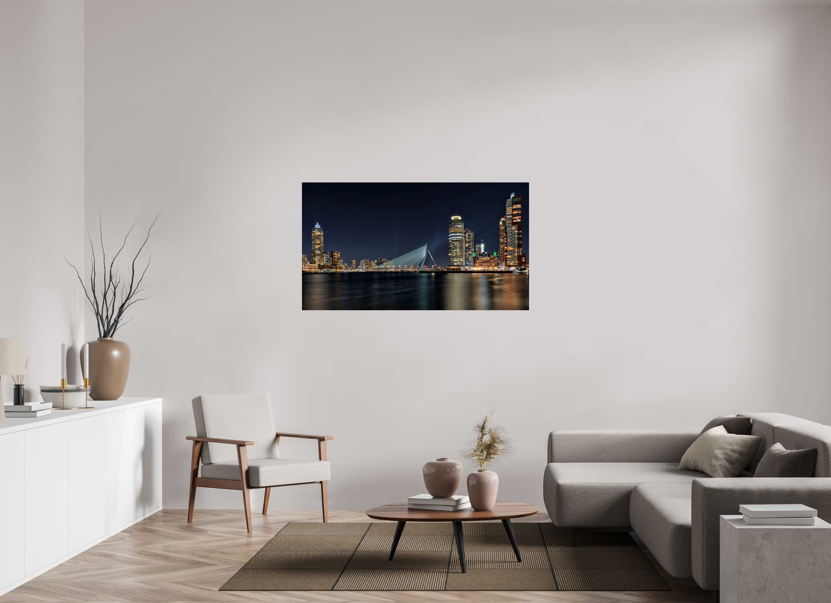 144 x 81 cm, FineArt Pearl "Rotterdam" auf strukturiertem Hahnemühle Fine Art-Papier (Nur als Print / Druck)