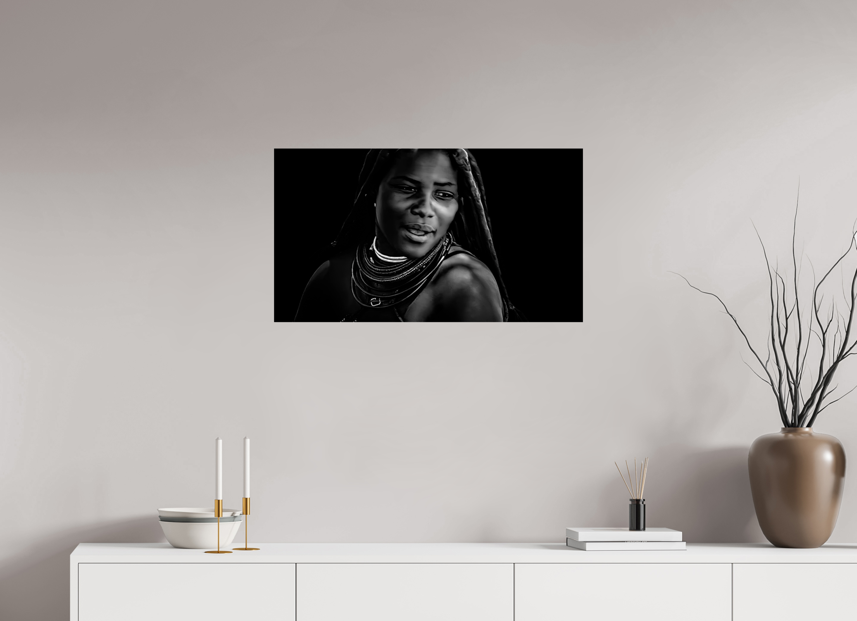 80 x 45 cm, FineArt Perl Himba Frau