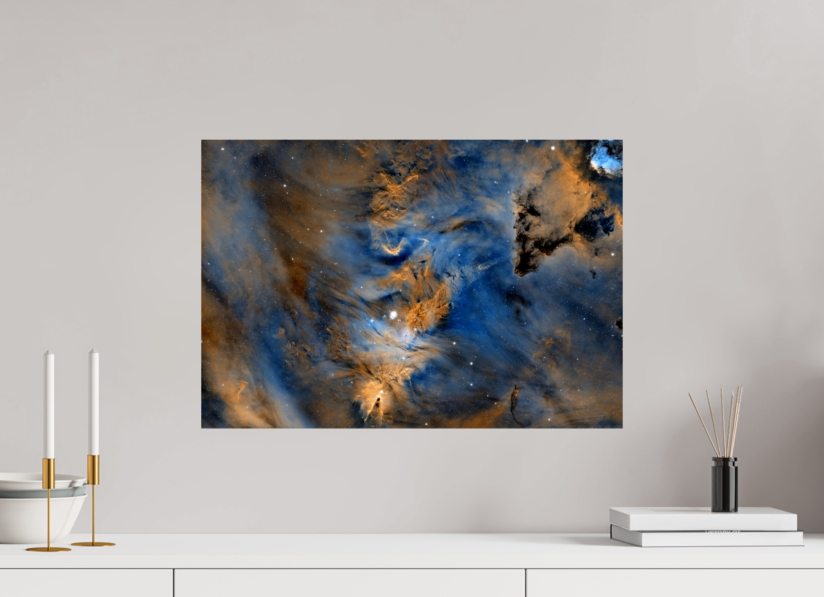 58,3 x 40 cm, FineArt Perl "Cone Nebula (NGC-2264)"auf strukturiertem Hahnemühle Fine Art-Papier (Nur als Print / Druck)