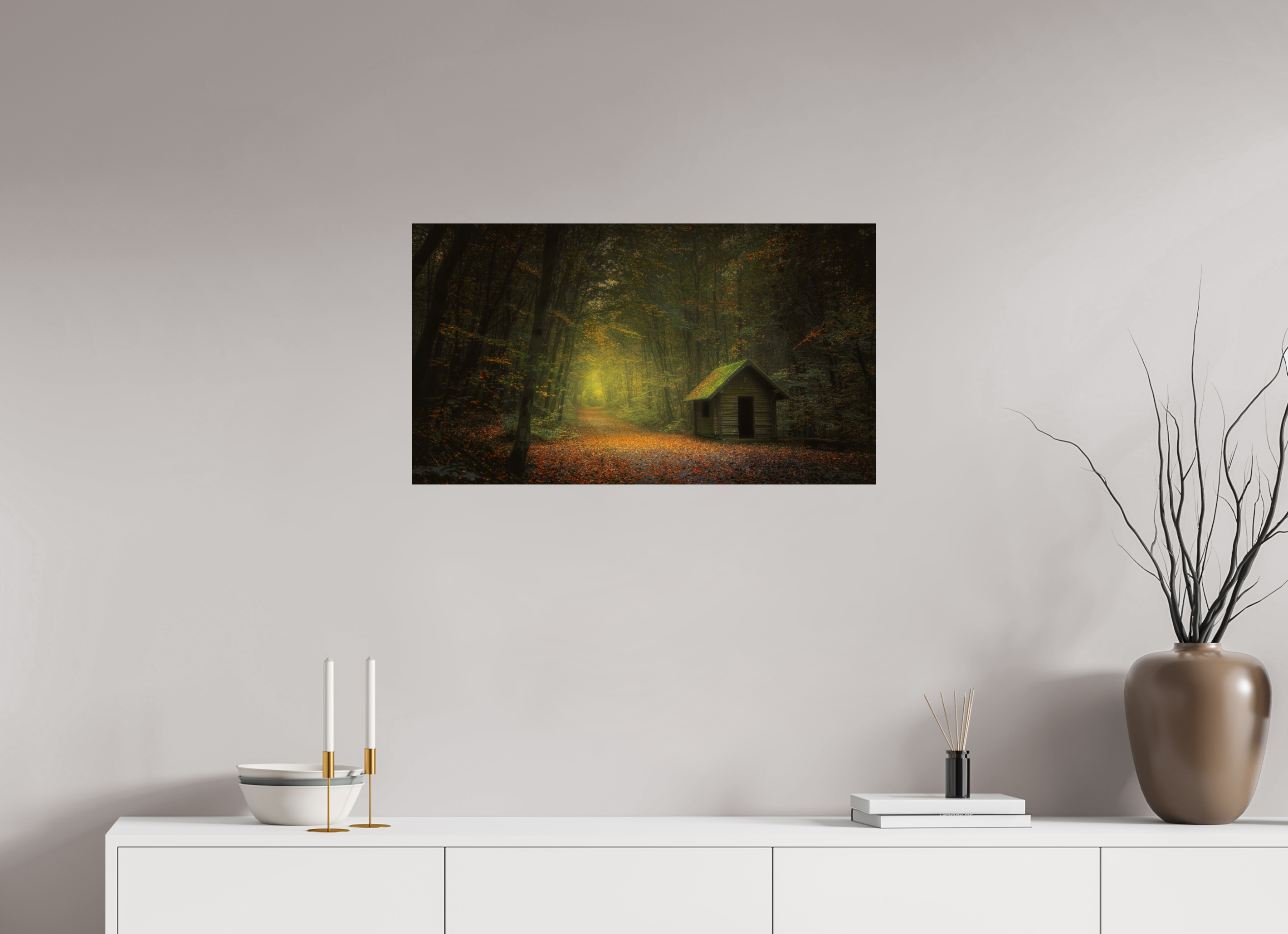 80 x 45 cm, FineArt Pearl "Das Wäldchen" auf strukturiertem Hahnemühle Fine Art-Papier (Nur als Print / Druck)