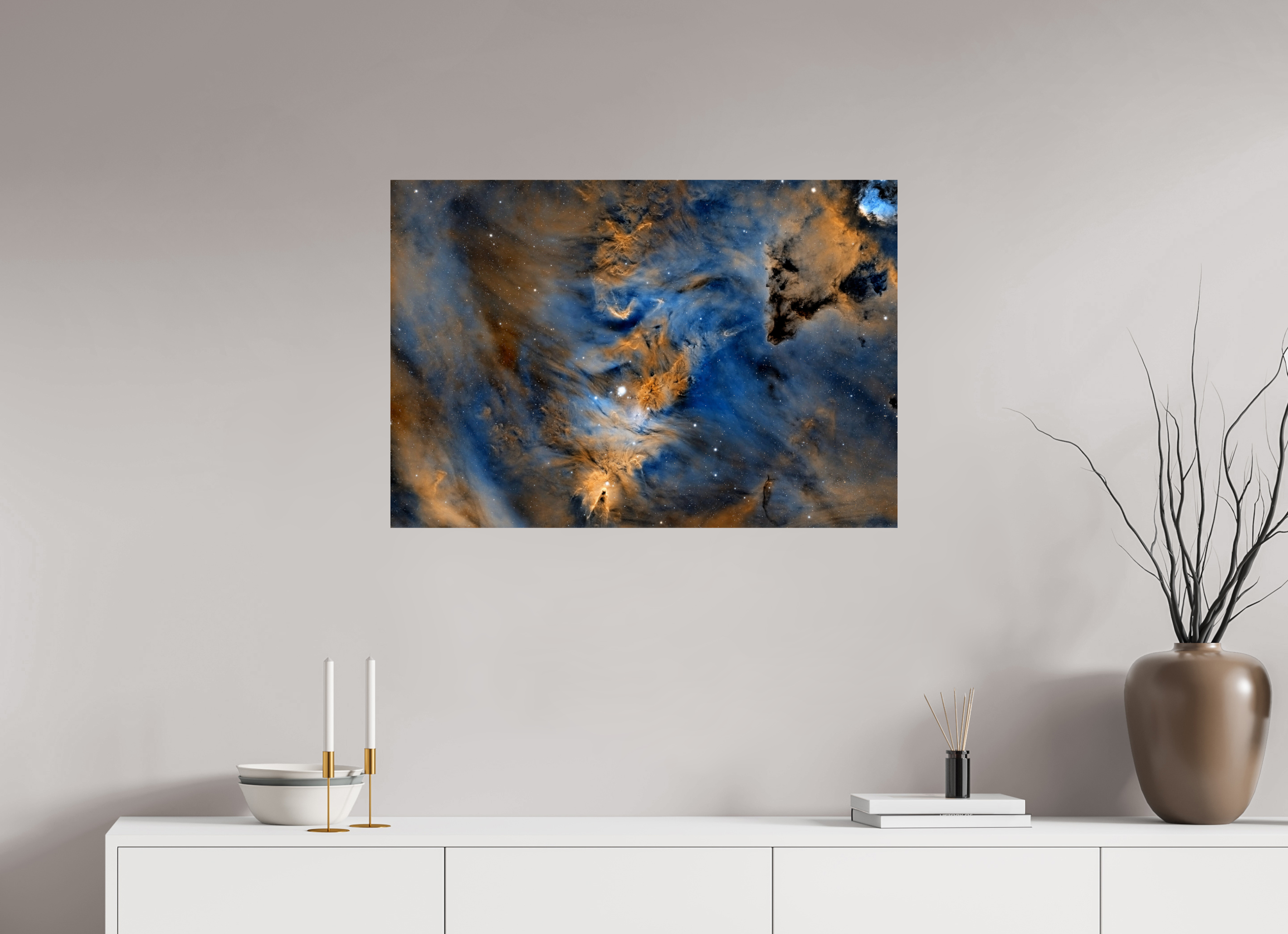 87,4 x 60 cm, FineArt Pearl "Cone Nebula (NGC-2264)"auf strukturiertem Hahnemühle Fine Art-Papier (Nur als Print / Druck)